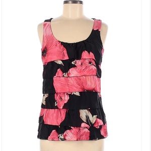 WHBM stretchy floral sleeveless shirt.